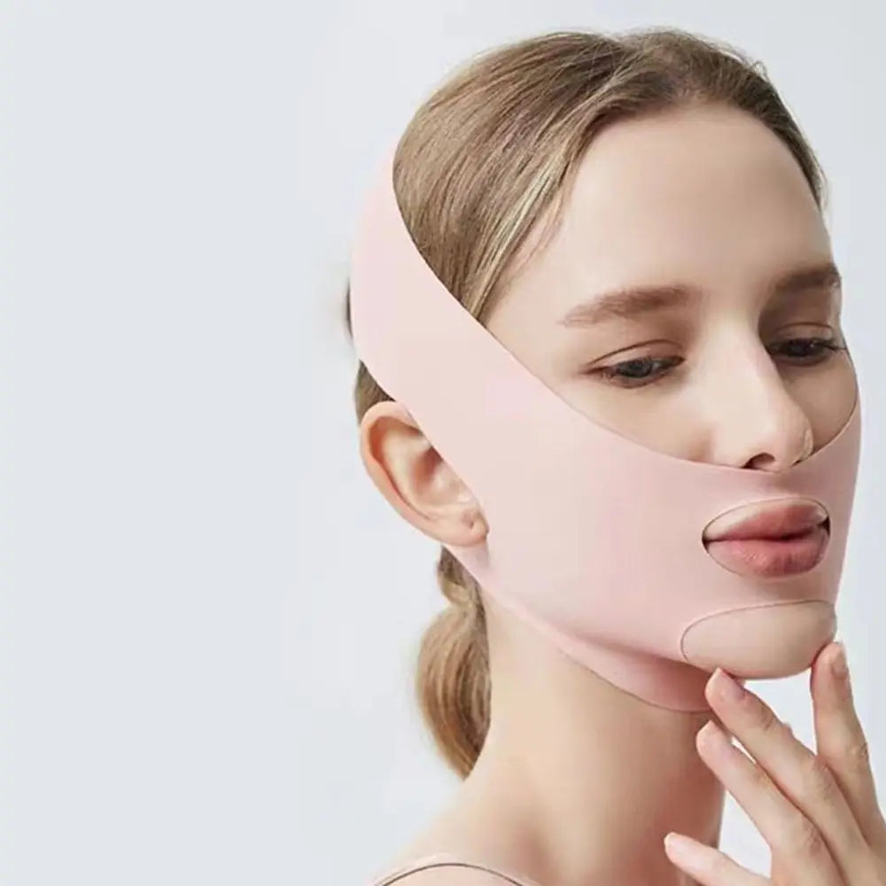 Adjustable Face Sculpting Sleep Mask Breathable Elastic V Line Shaping Mask Slimming Strap Skin Care Lifting Tightening Mask