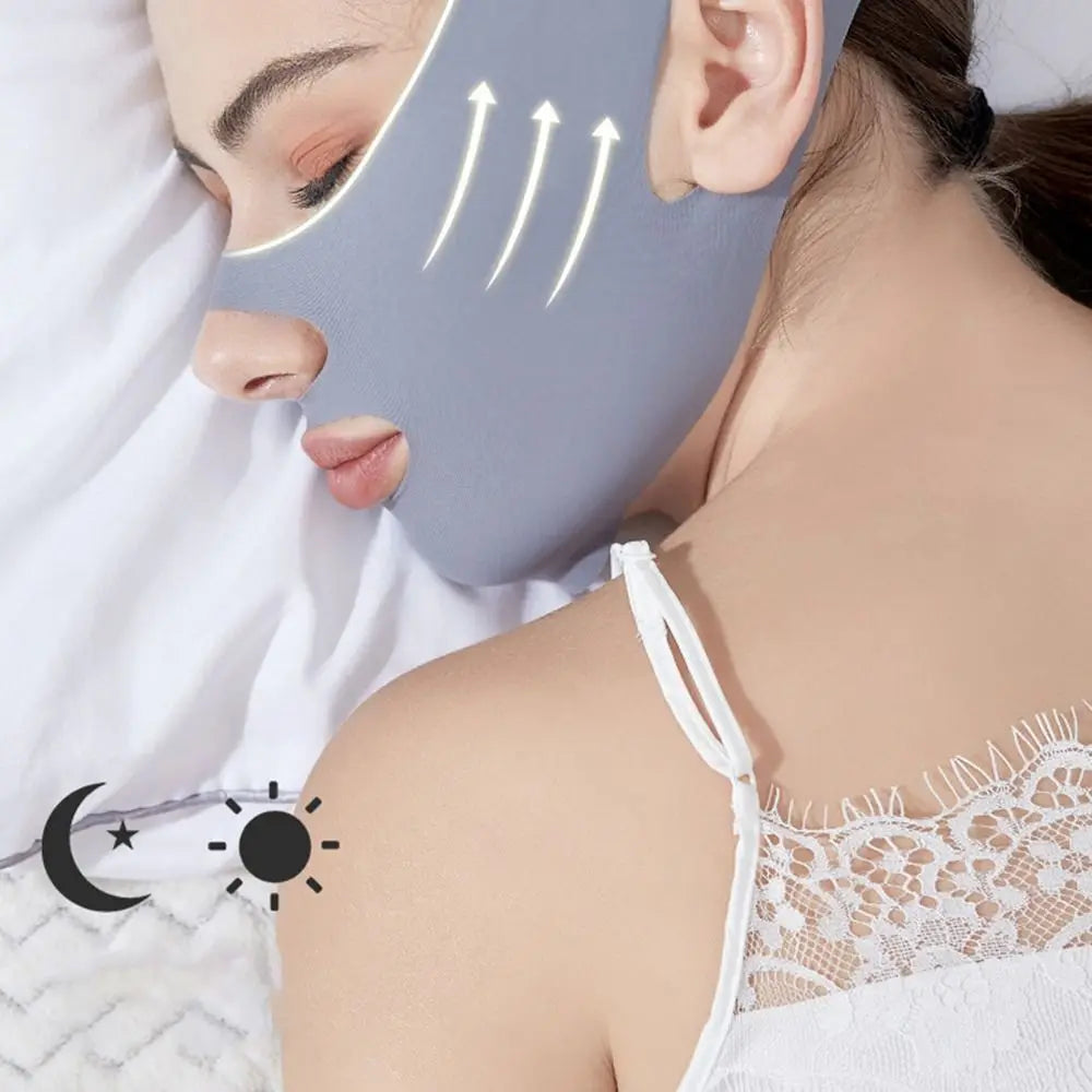 Adjustable Face Sculpting Sleep Mask Breathable Elastic V Line Shaping Mask Slimming Strap Skin Care Lifting Tightening Mask