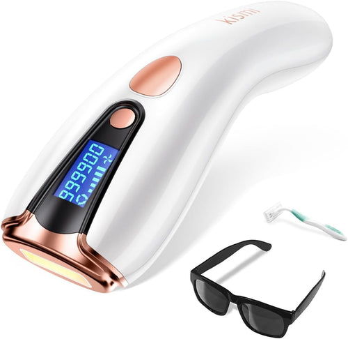 Épilateur Lumière Pulsée IPL , Dépilateur Laser Définitif Femme Homme, 999900 Flash, 5 Niveaux, 2 Modes, Épilation Indolore Pour Visage Corps Jambes Bras Aisselles Bikini