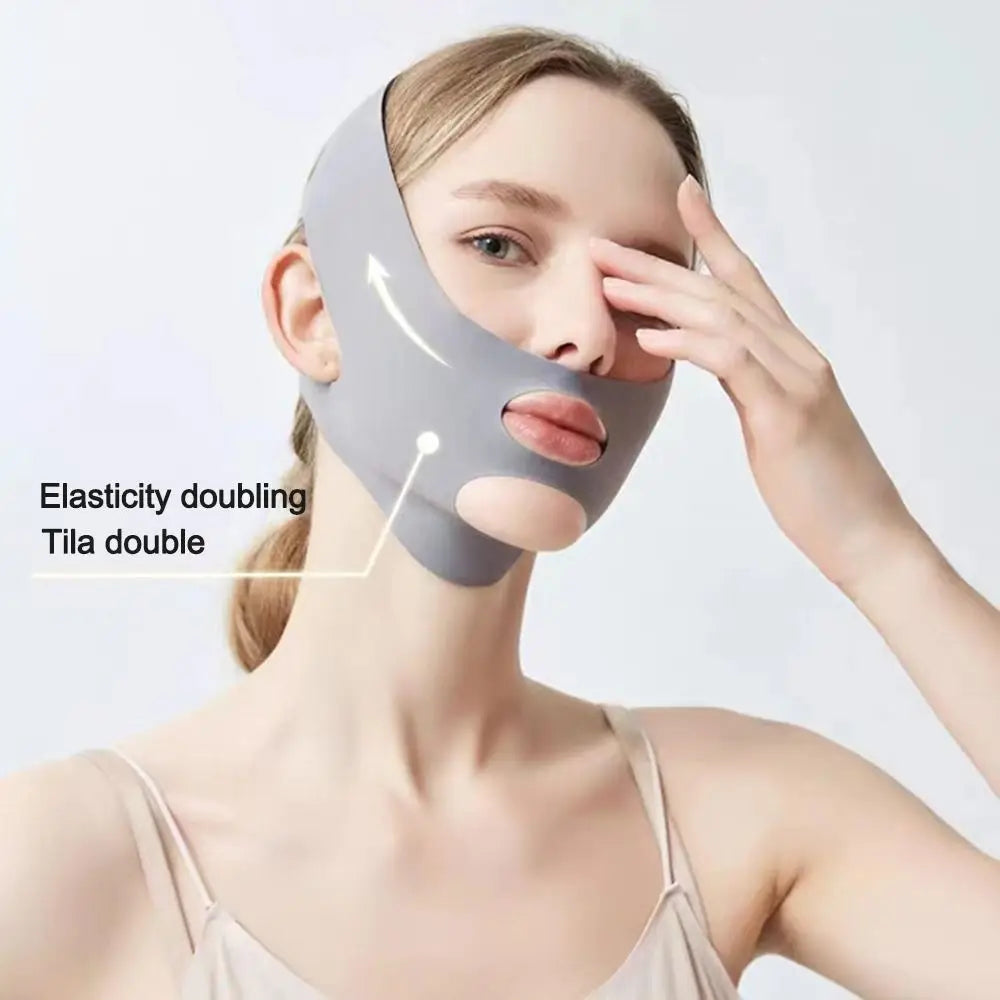 Adjustable Face Sculpting Sleep Mask Breathable Elastic V Line Shaping Mask Slimming Strap Skin Care Lifting Tightening Mask