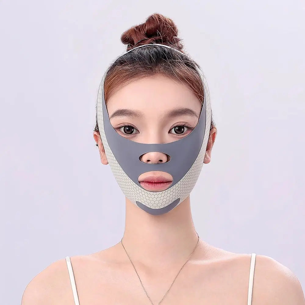 Adjustable Face Sculpting Sleep Mask Breathable Elastic V Line Shaping Mask Slimming Strap Skin Care Lifting Tightening Mask